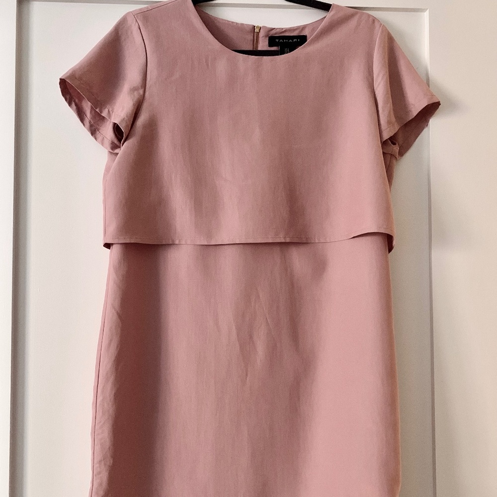 TAHARI dusty pink short dress/ Size 6